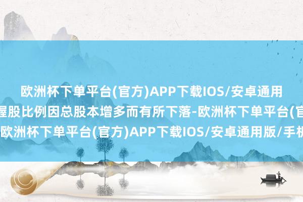 欧洲杯下单平台(官方)APP下载IOS/安卓通用版/手机版其他鼓舞的握股比例因总股本增多而有所下落-欧洲杯下单平台(官方)APP下载IOS/安卓通用版/手机版