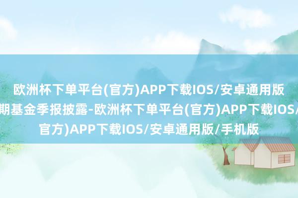 欧洲杯下单平台(官方)APP下载IOS/安卓通用版/手机版把柄最新一期基金季报披露-欧洲杯下单平台(官方)APP下载IOS/安卓通用版/手机版