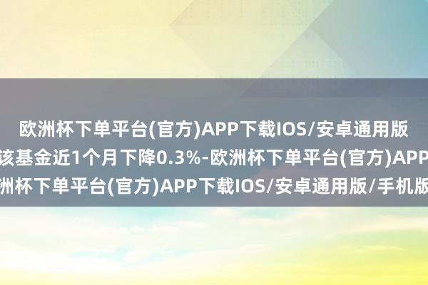 欧洲杯下单平台(官方)APP下载IOS/安卓通用版/手机版历史数据浮现该基金近1个月下降0.3%-欧洲杯下单平台(官方)APP下载IOS/安卓通用版/手机版