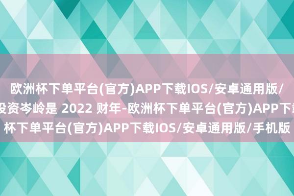 欧洲杯下单平台(官方)APP下载IOS/安卓通用版/手机版上一轮基础要道投资岑岭是 2022 财年-欧洲杯下单平台(官方)APP下载IOS/安卓通用版/手机版