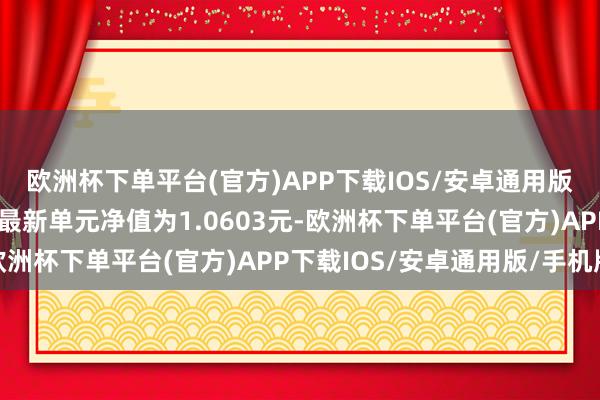 欧洲杯下单平台(官方)APP下载IOS/安卓通用版/手机版南边信元债券最新单元净值为1.0603元-欧洲杯下单平台(官方)APP下载IOS/安卓通用版/手机版
