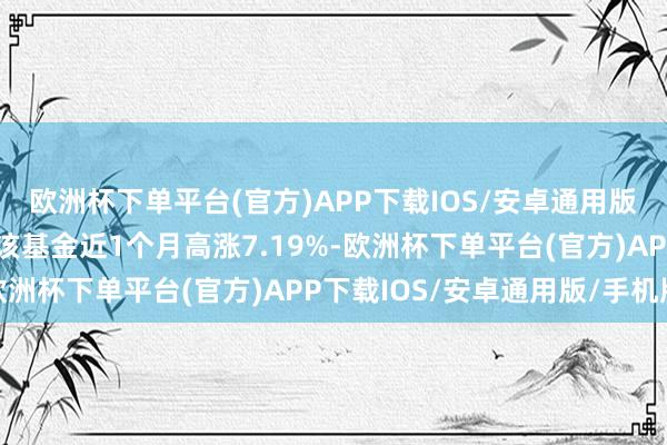欧洲杯下单平台(官方)APP下载IOS/安卓通用版/手机版历史数据表示该基金近1个月高涨7.19%-欧洲杯下单平台(官方)APP下载IOS/安卓通用版/手机版